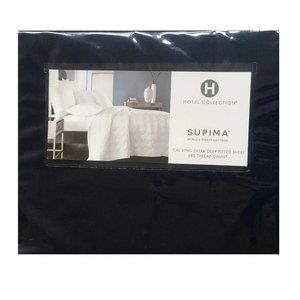 NAVY BLUE Hotel Collection 680 TC 100% Cotton CAL KING EXTRA DEEP Fitted Sheet